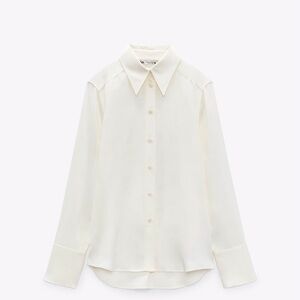 Zara Cream Satin Blouse